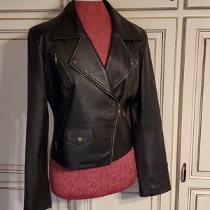 Clio Black leather jacket